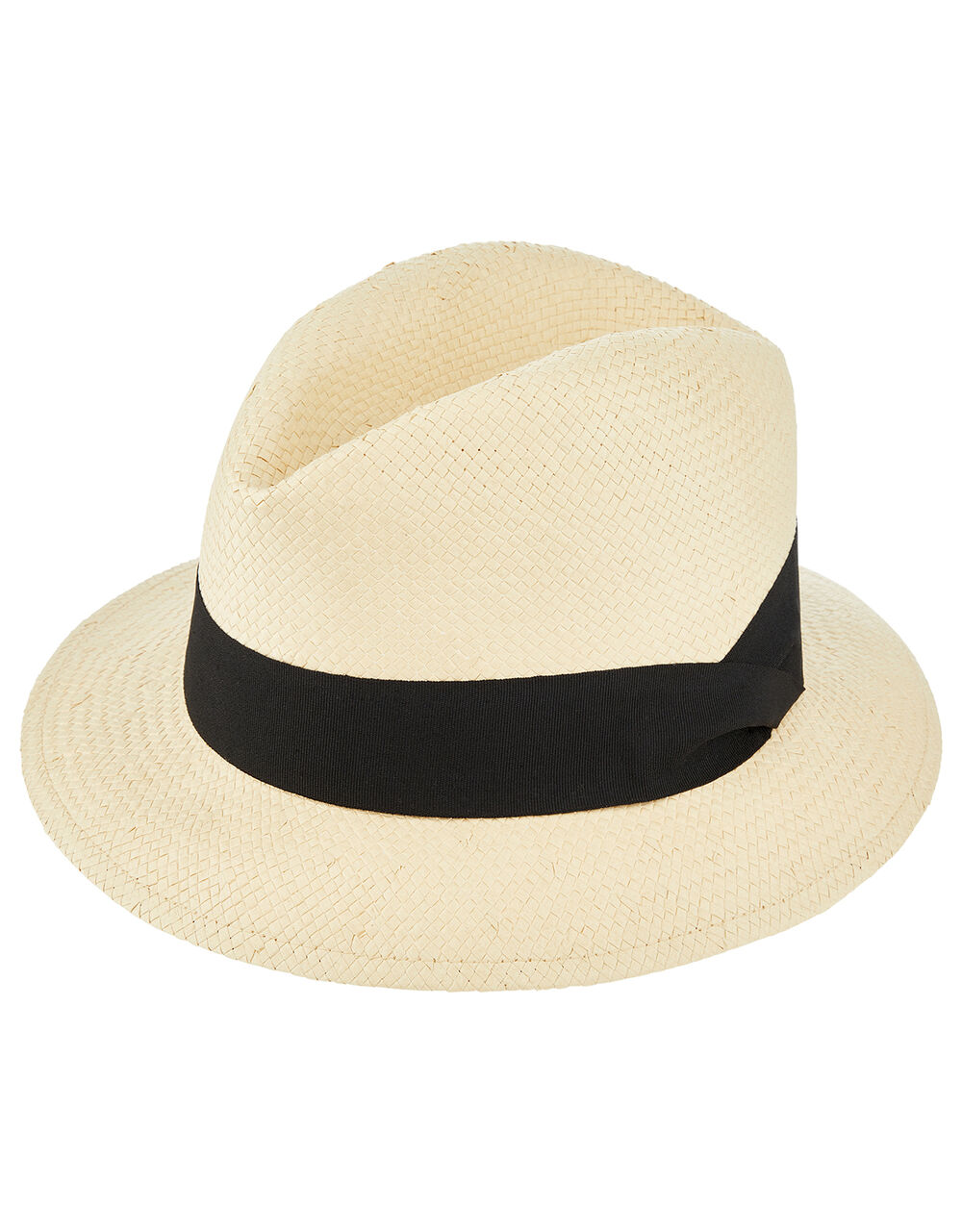 Straw Panama Hat With Wide Trim Natural - Monsoon Accessorize Malta