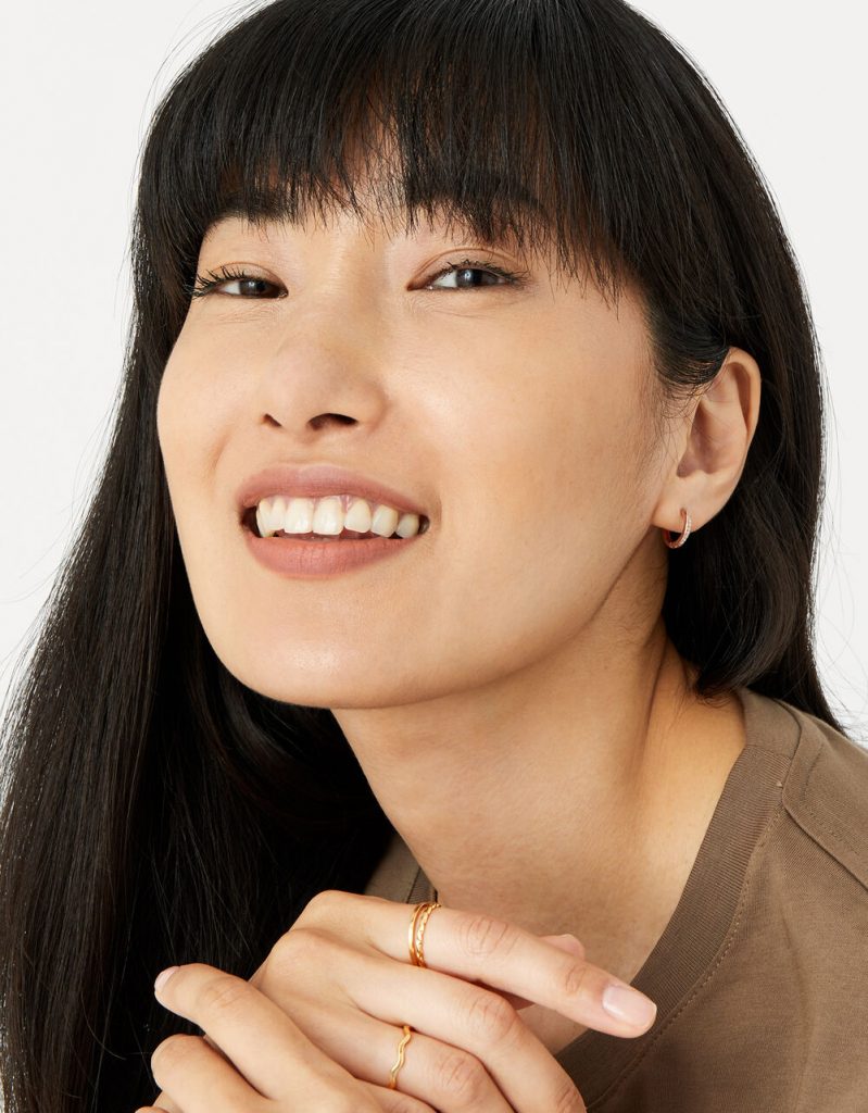 GoldPlated Slim Ring Set Gold Monsoon Accessorize Malta