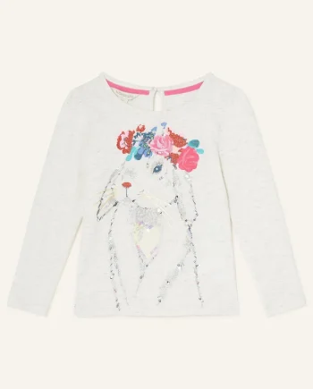 Floral Bunny Long Sleeve Top