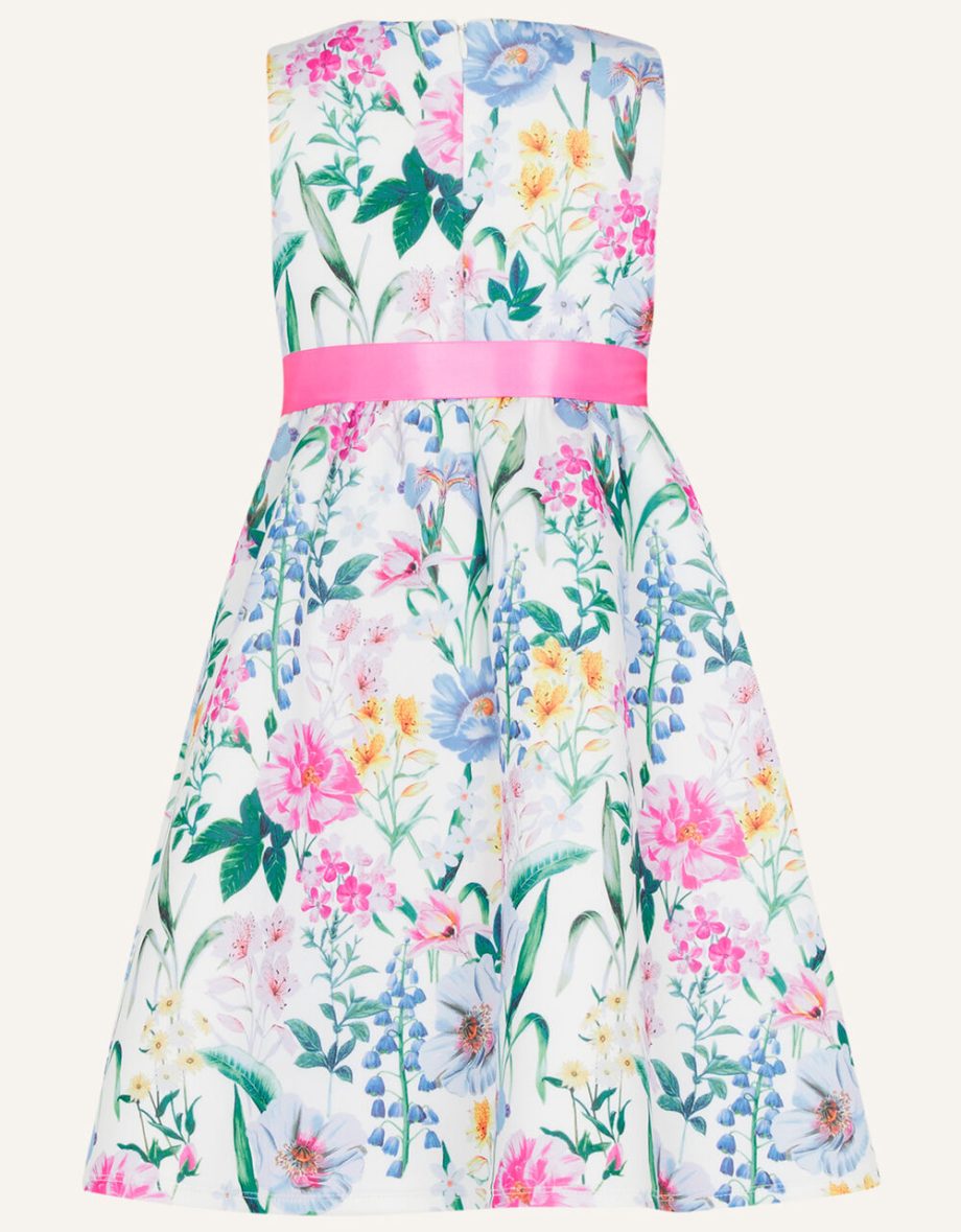 Jasmine floral scuba dress ivory