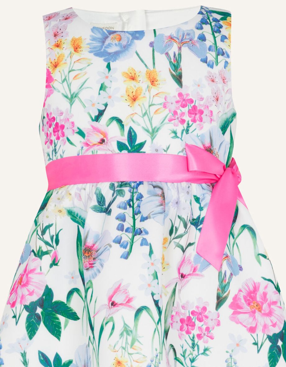 Jasmine floral scuba dress ivory