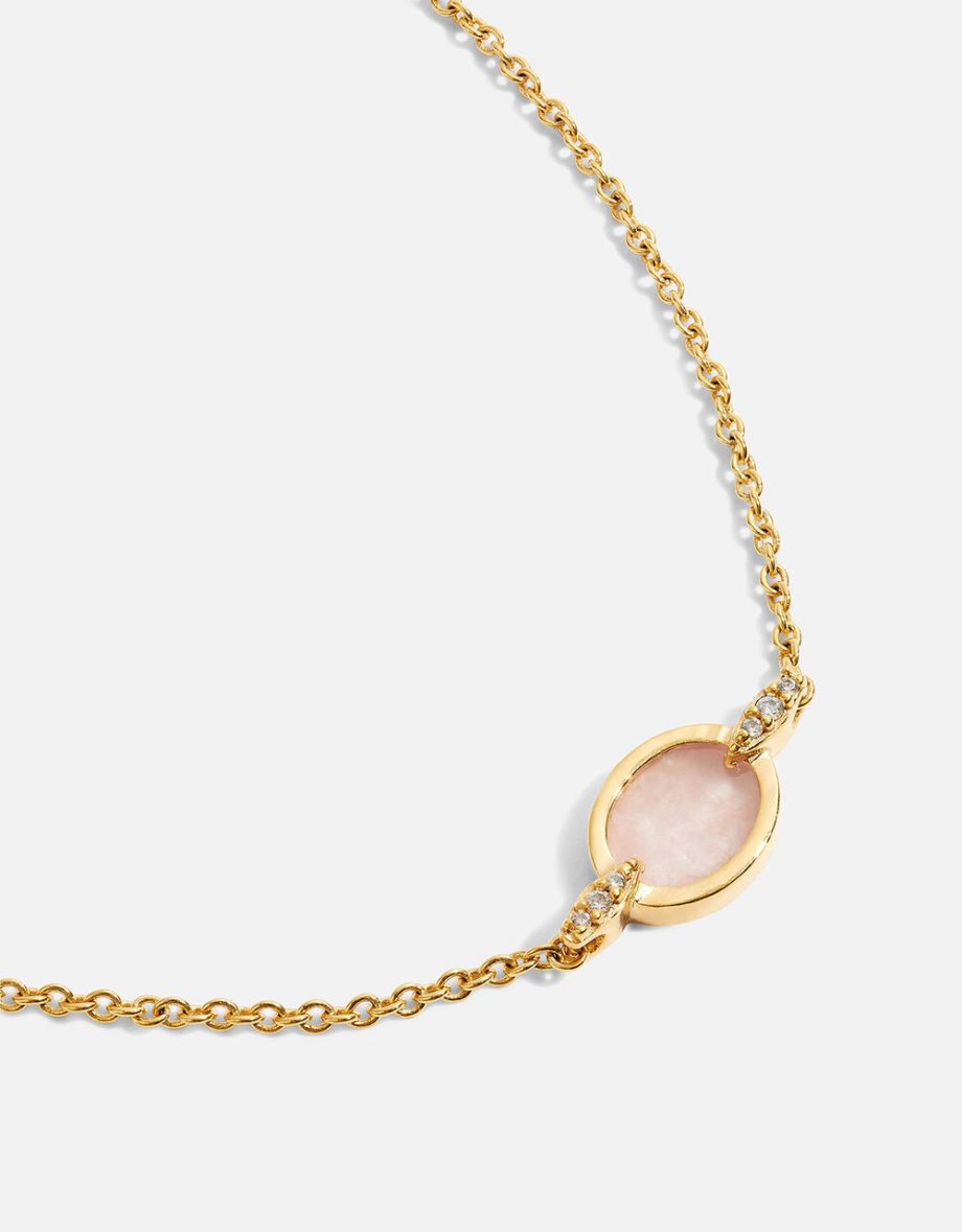 Goldplated healing stone rose quartz bracelet Monsoon Accessorize Malta