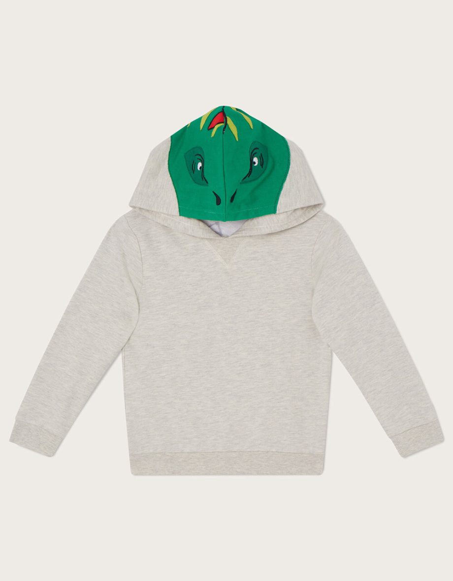 Dinosaur 3d hoodie grey