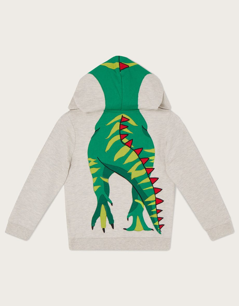 Dinosaur 3d hoodie grey