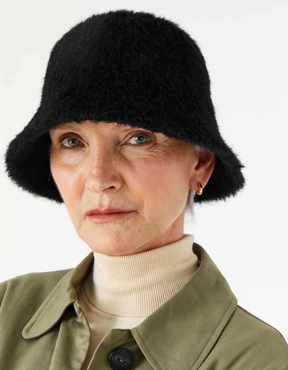 Fluffy bucket hat black Monsoon Accessorize Malta