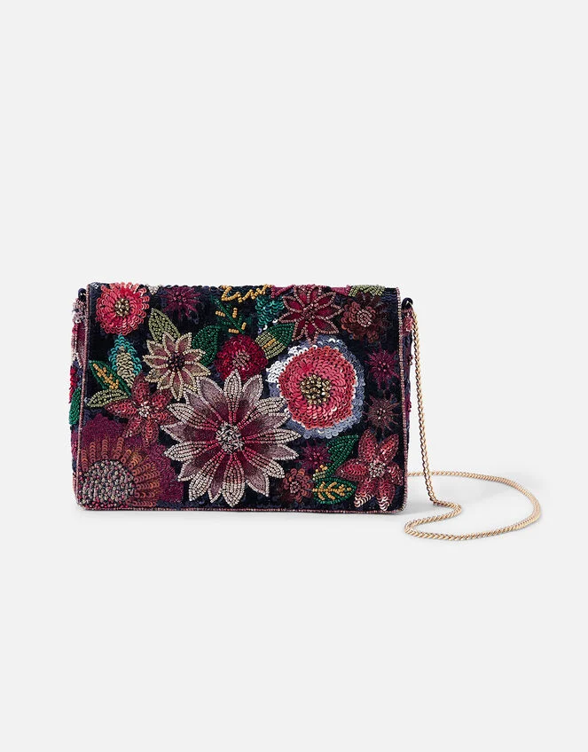 Accessorize London Clutches : Buy Accessorize London Womens Multi Dany  Sequin Beaded Floral Clutch Bag Online