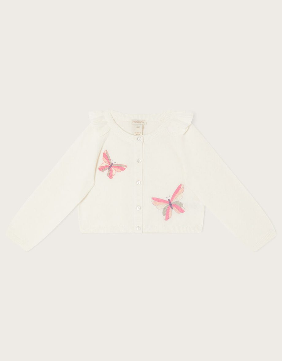 Baby butterfly cardigan ivory