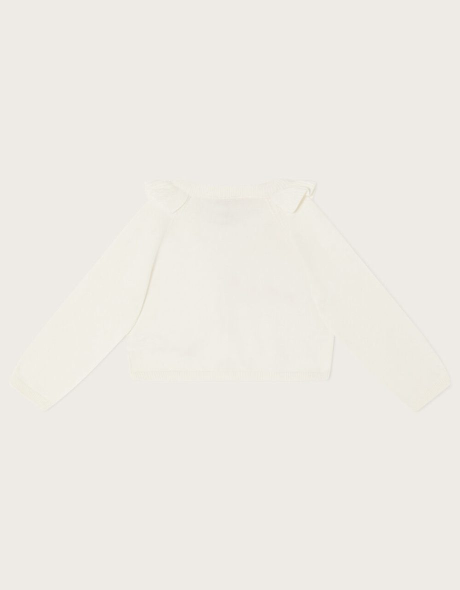 Baby butterfly cardigan ivory