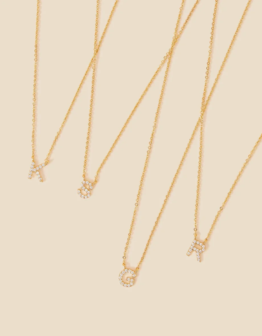14ct Gold-Plated Arabic Initial Pendant Necklace - A (Alif) | Z for  Accessorize | Accessorize ROI