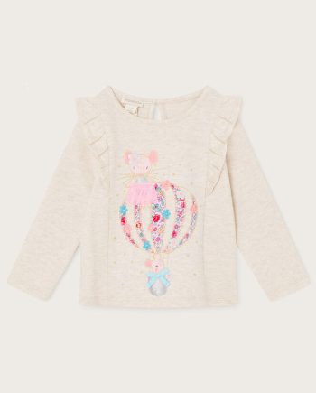 Baby balloon mice sweatshirt camel