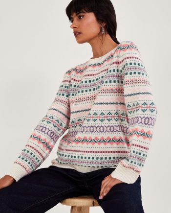 Fair isle jumper ivory