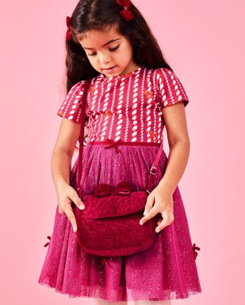 GIRLS QUILTED VELVET BAG