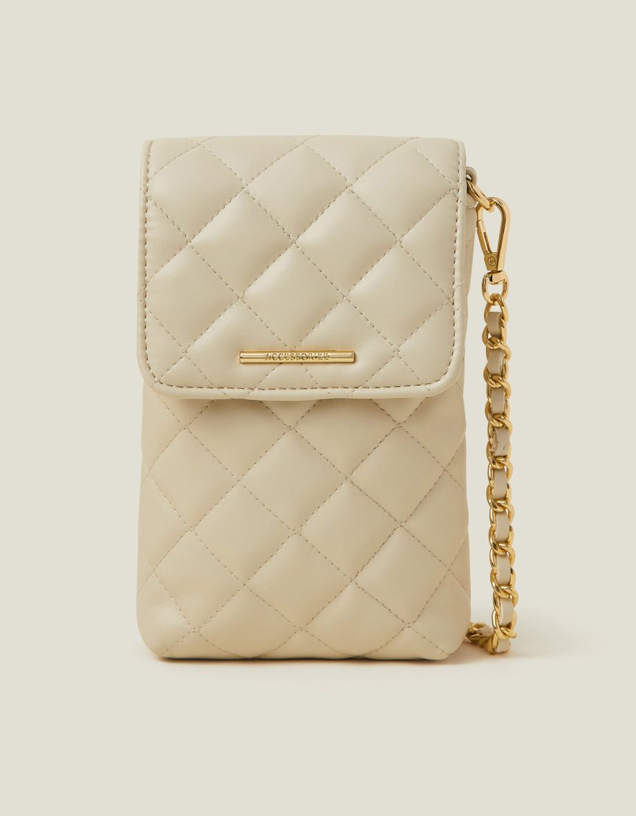 QUILTED CROSS-BODY PHONE BAG