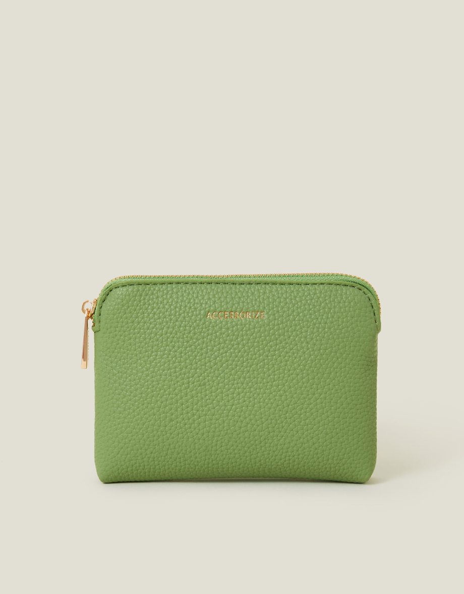 Faux Leather Coin Purse Green