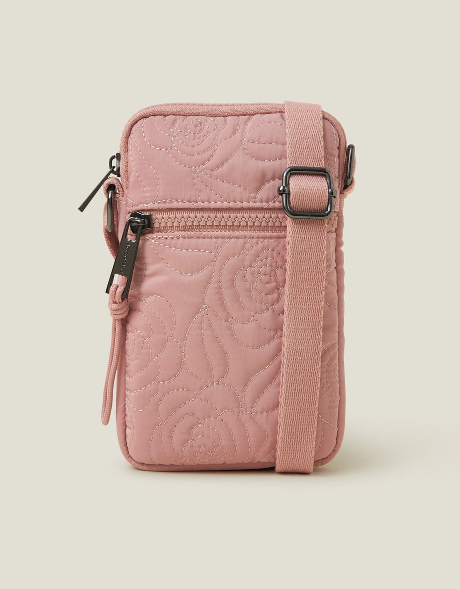 QUILTED NYLON PHONE BAG