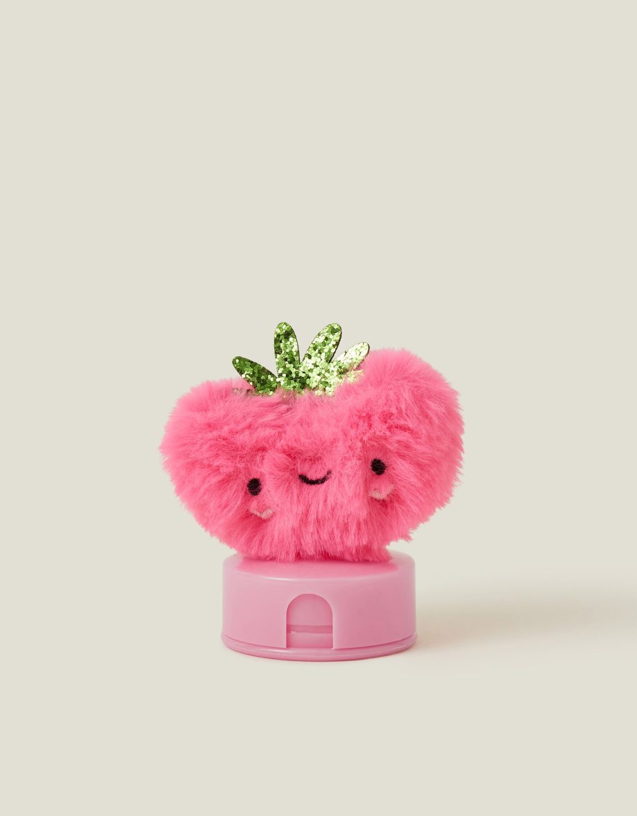 GIRLS FAUX FUR STRAWBERRY PENCIL SHARPENER