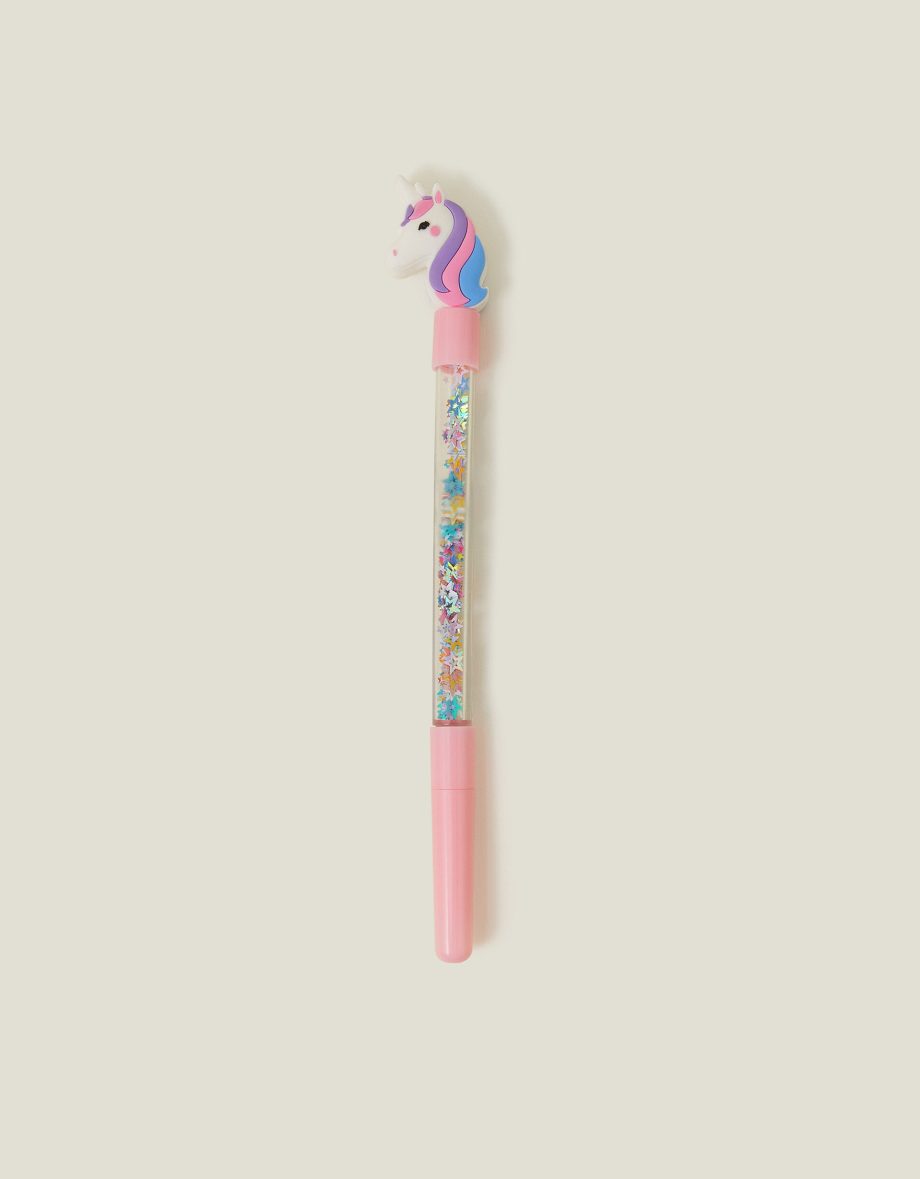 GIRLS CONFETTI UNICORN TOPPER PEN