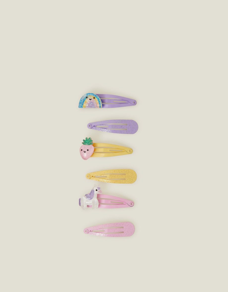 6-Pack Girls Spring Garden Hair Clips