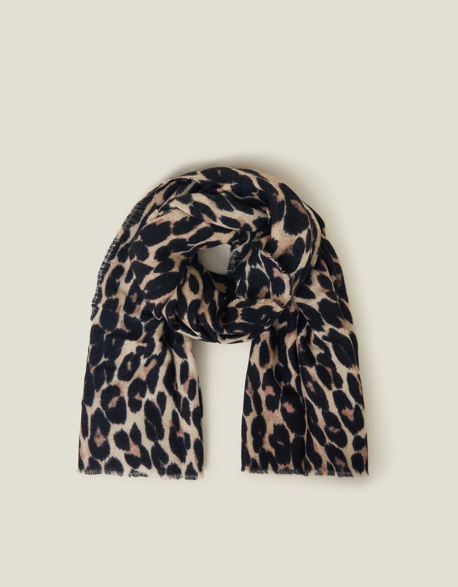 LEOPARD PRINT BLANKET SCARF