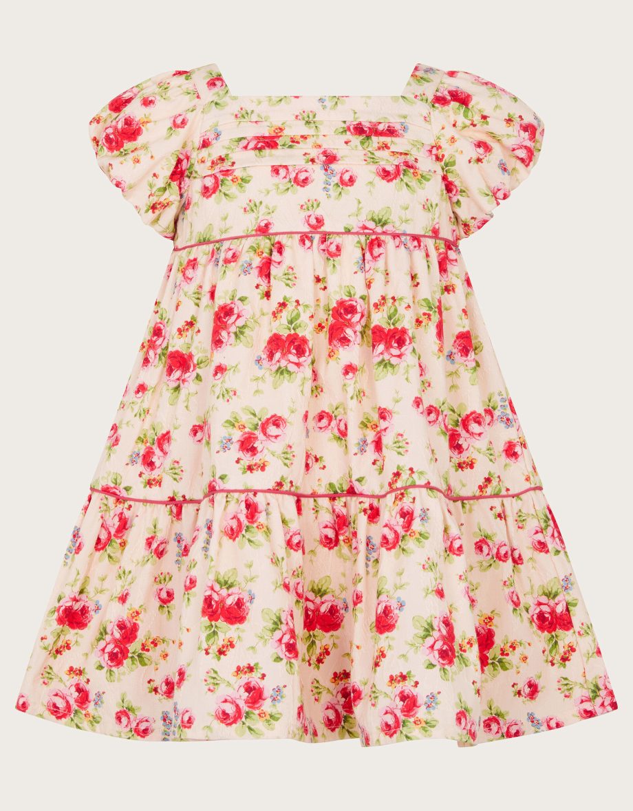 Baby Rosanna Jacquard Floral Dress Ivory