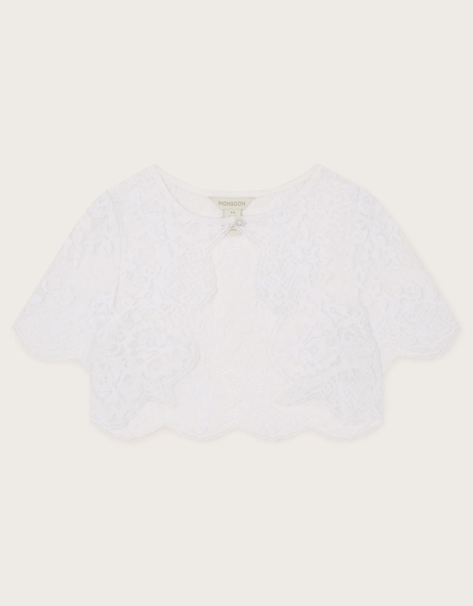 Lola lace shrug white