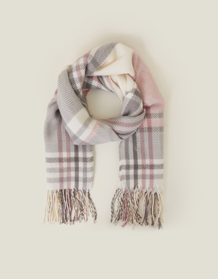 PASTEL CHECK BLANKET SCARF