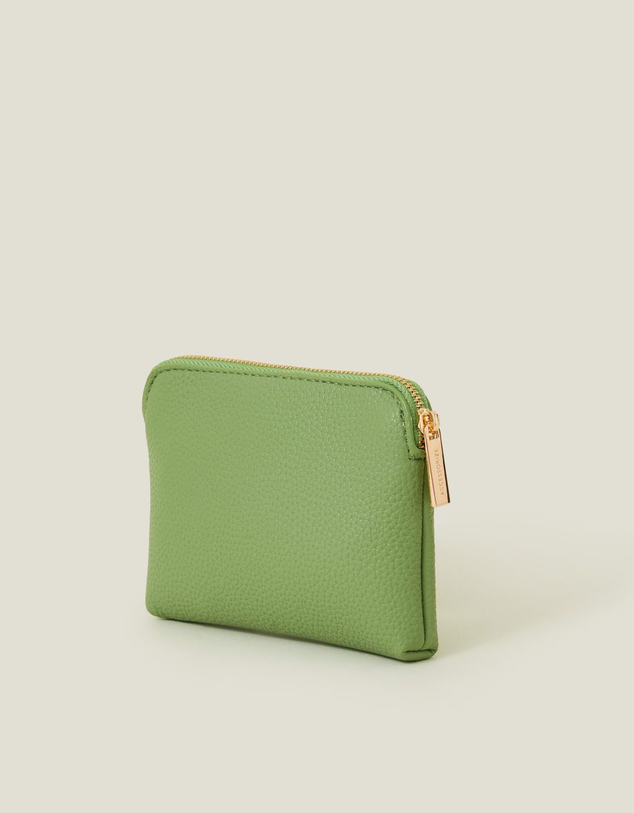 Faux Leather Coin Purse Green