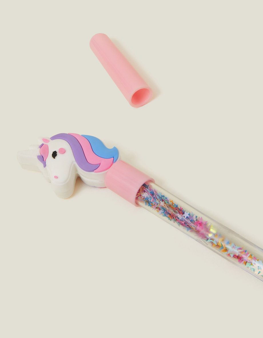 GIRLS CONFETTI UNICORN TOPPER PEN