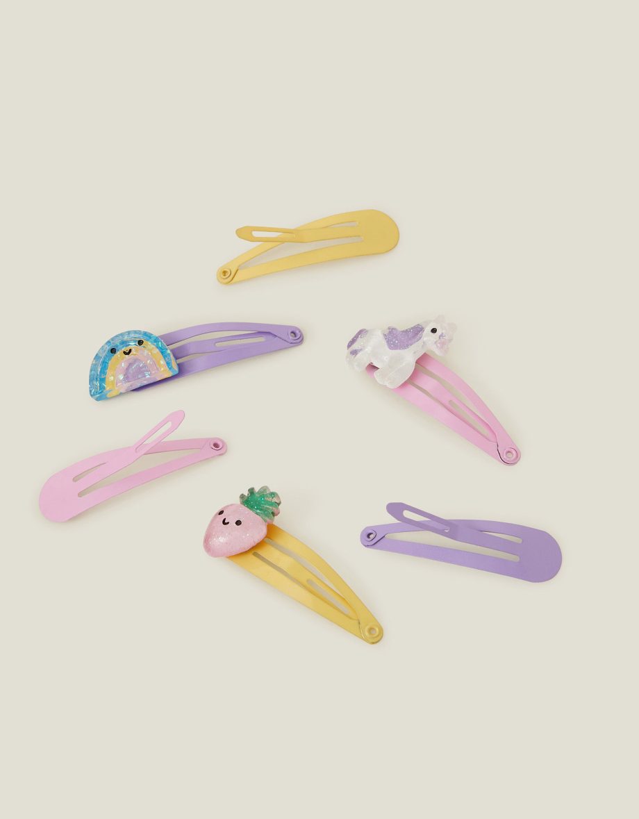 6-Pack Girls Spring Garden Hair Clips