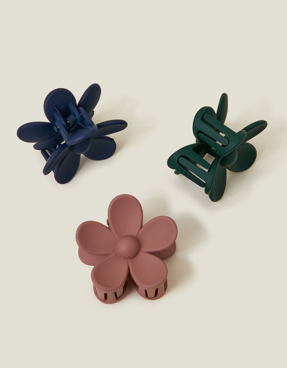 3-PACK MINI FLOWER CLAW CLIPS