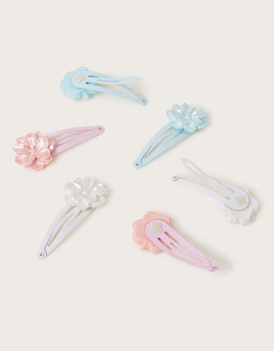 6-pack flower hair clips