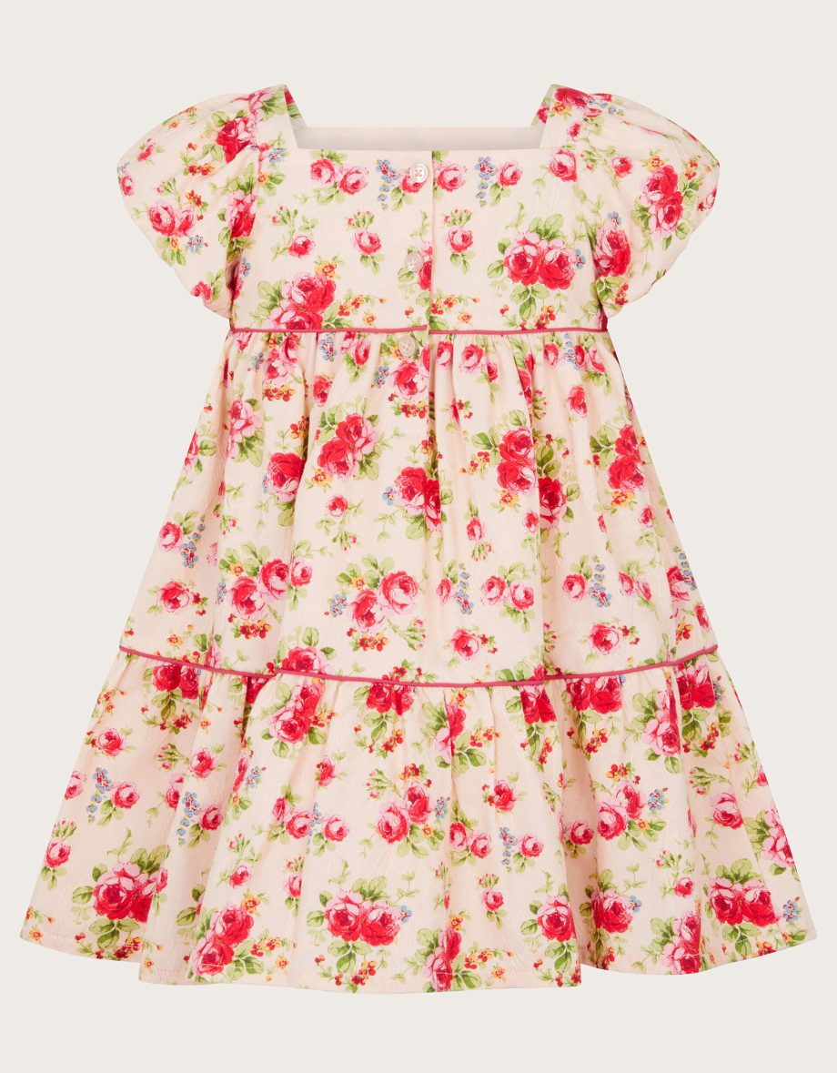 Baby Rosanna Jacquard Floral Dress Ivory