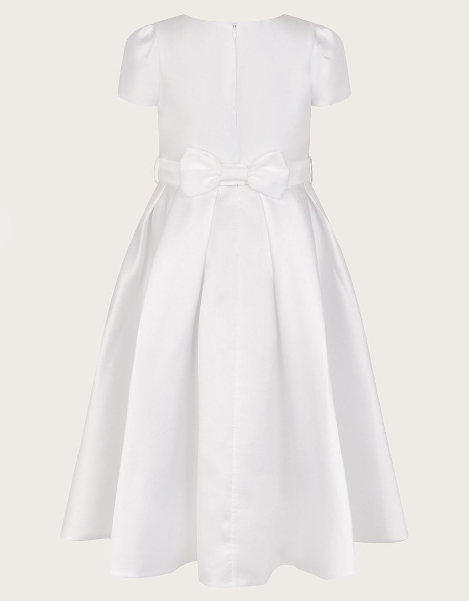 Henrietta pearl bodice dress white