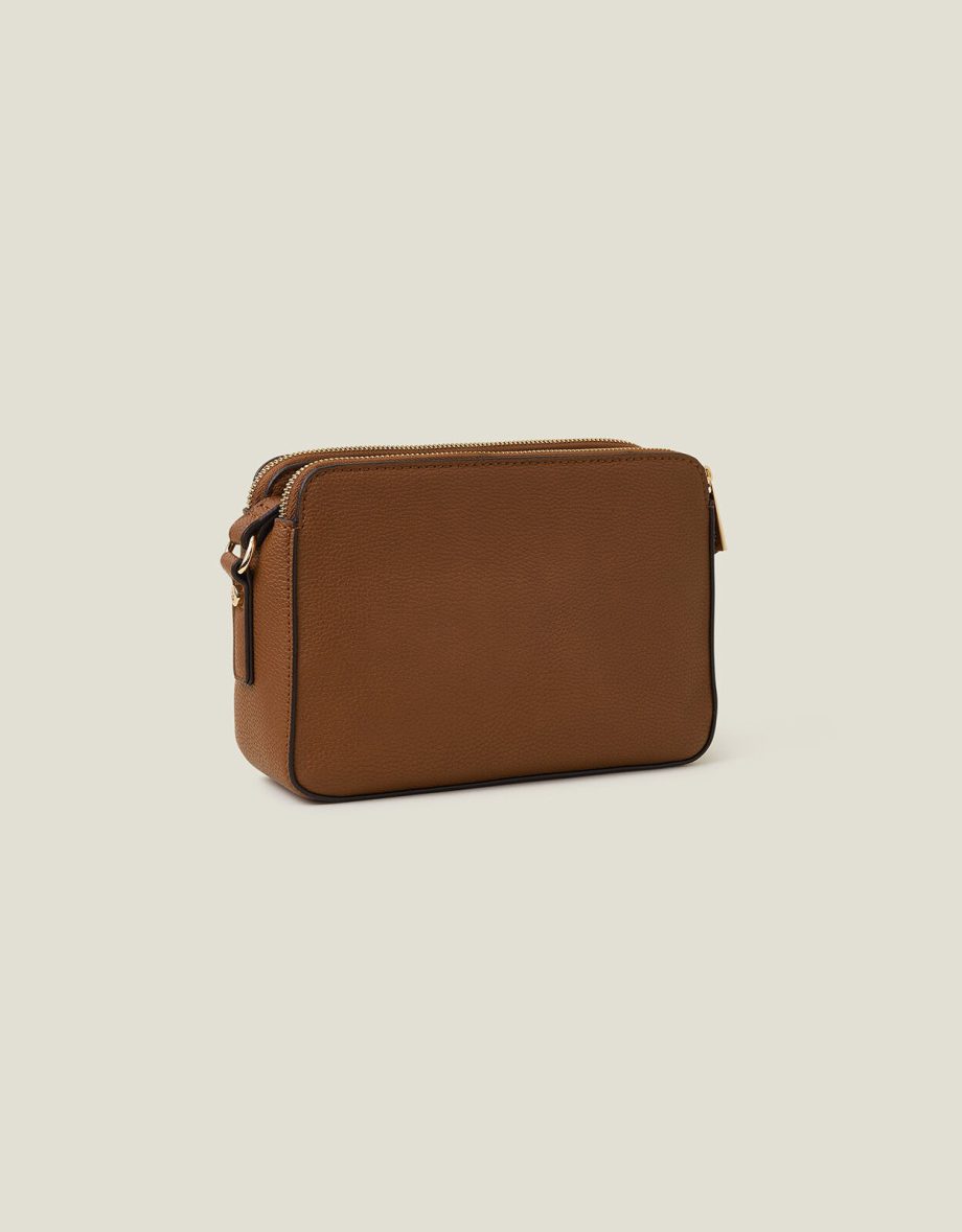 SUEDETTE CLASSIC CROSS-BODY BAG TAN