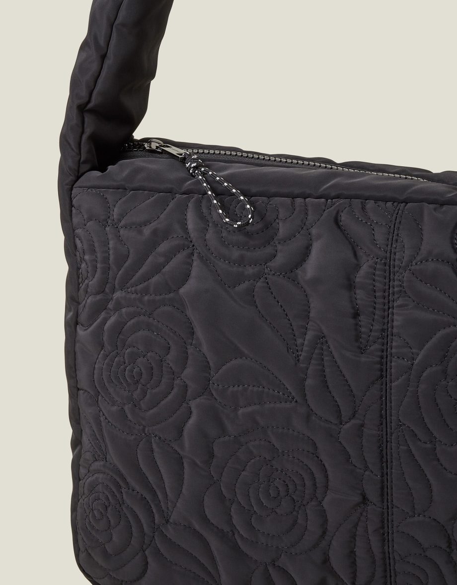 Floral Quilted Shoulder Bag