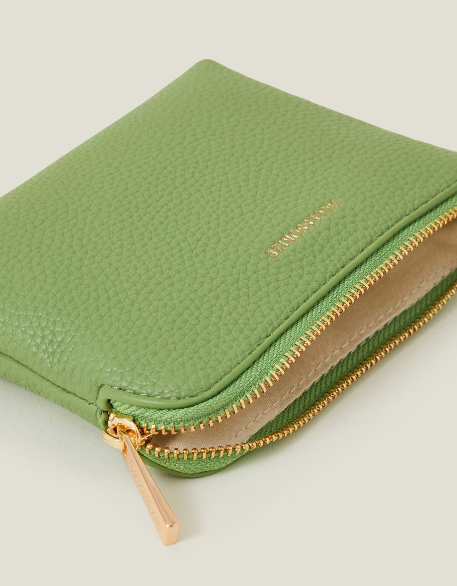 Faux Leather Coin Purse Green