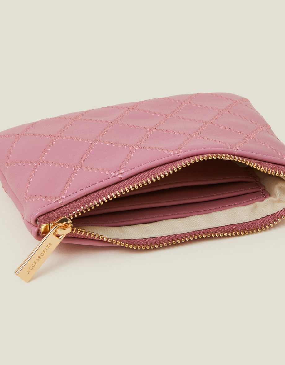 Quilt Stitch Coin Purse Pink