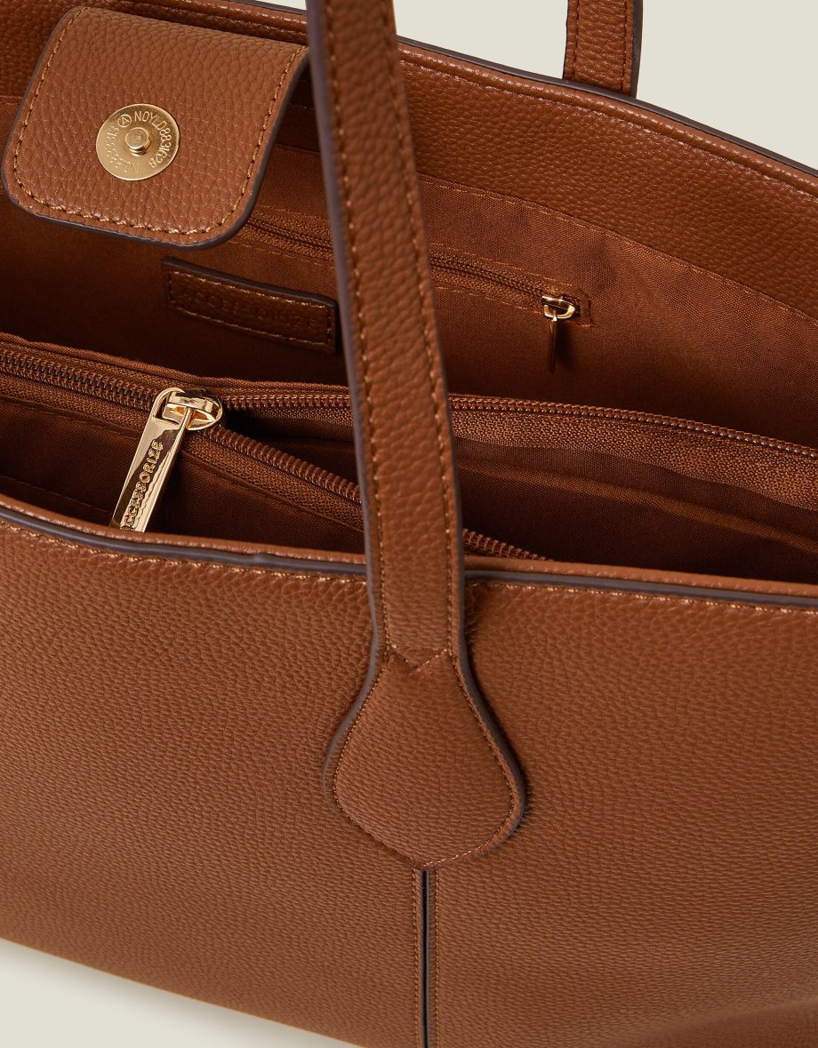 Laptop Tote Bag Tan