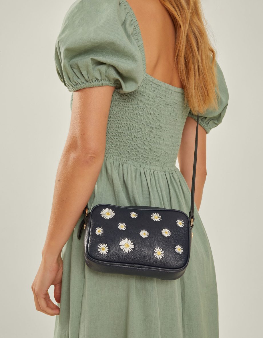 DAISY FAUX LEATHER CROSS-BODY BAG