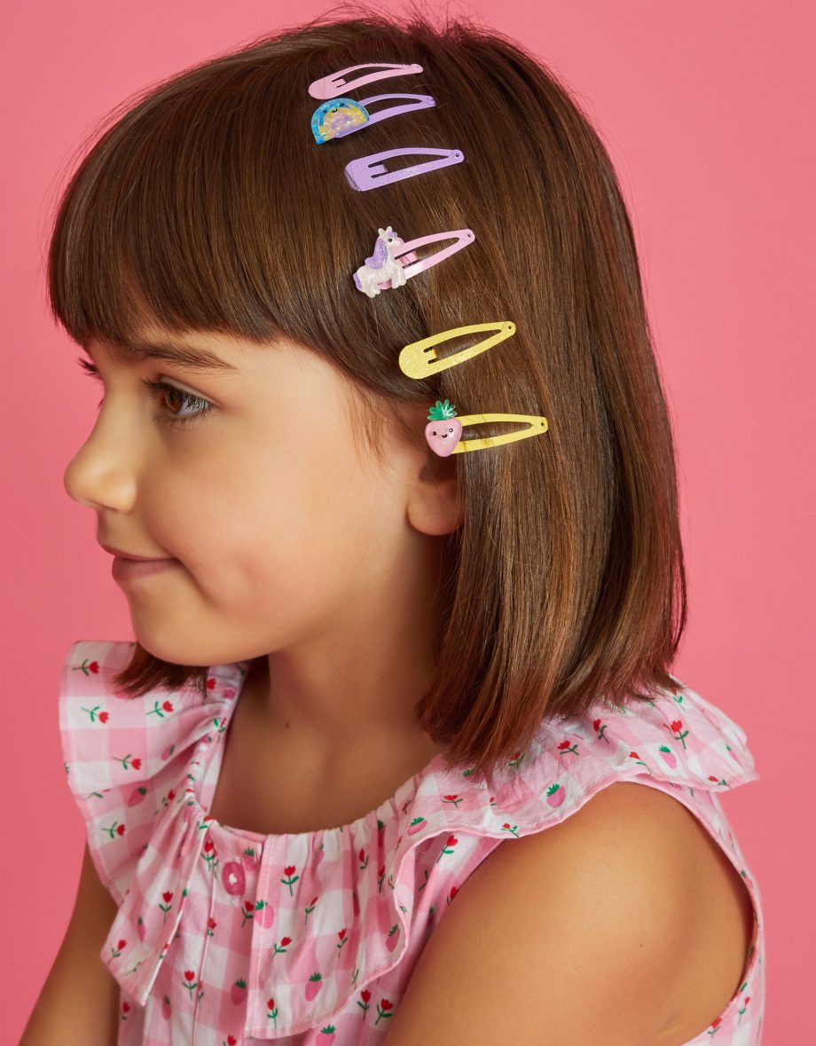 6-Pack Girls Spring Garden Hair Clips