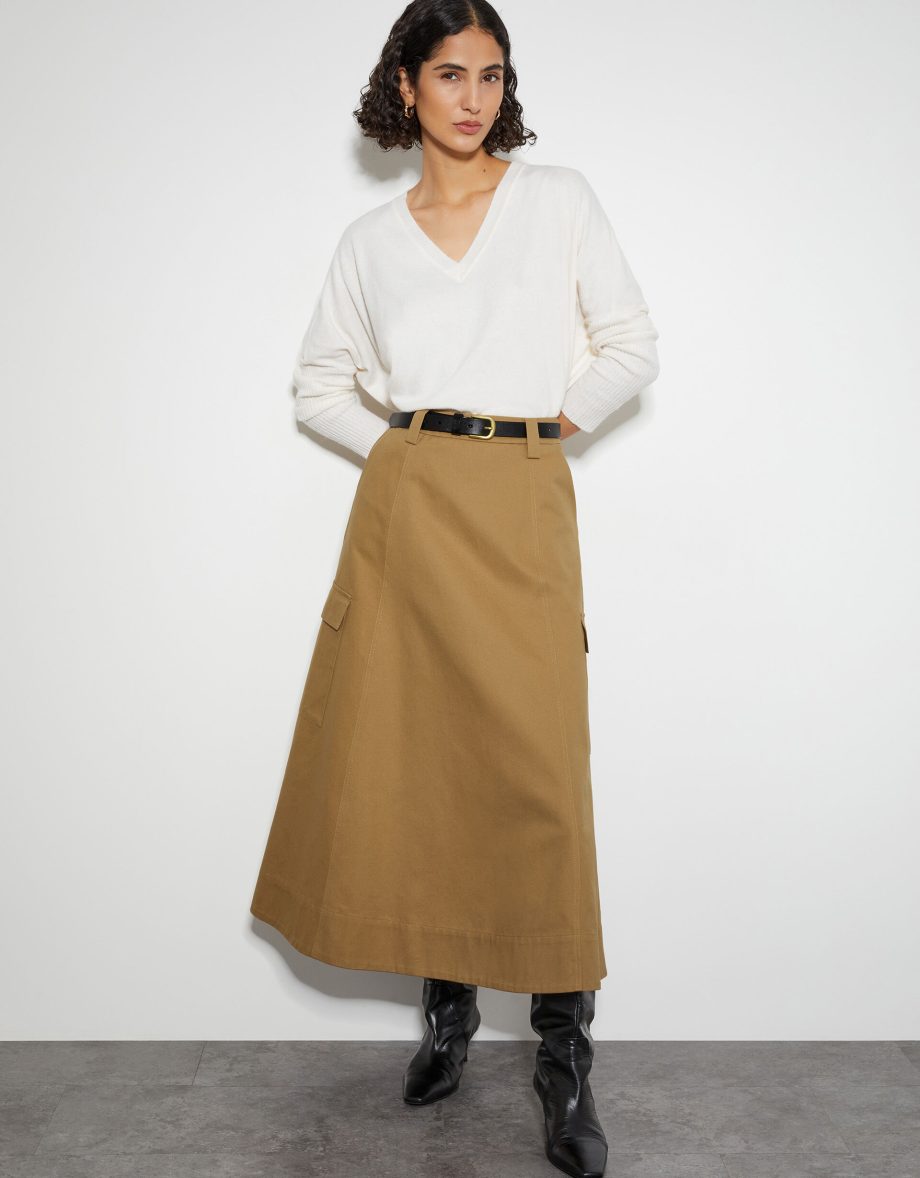 Hanna cargo maxi skirt natural