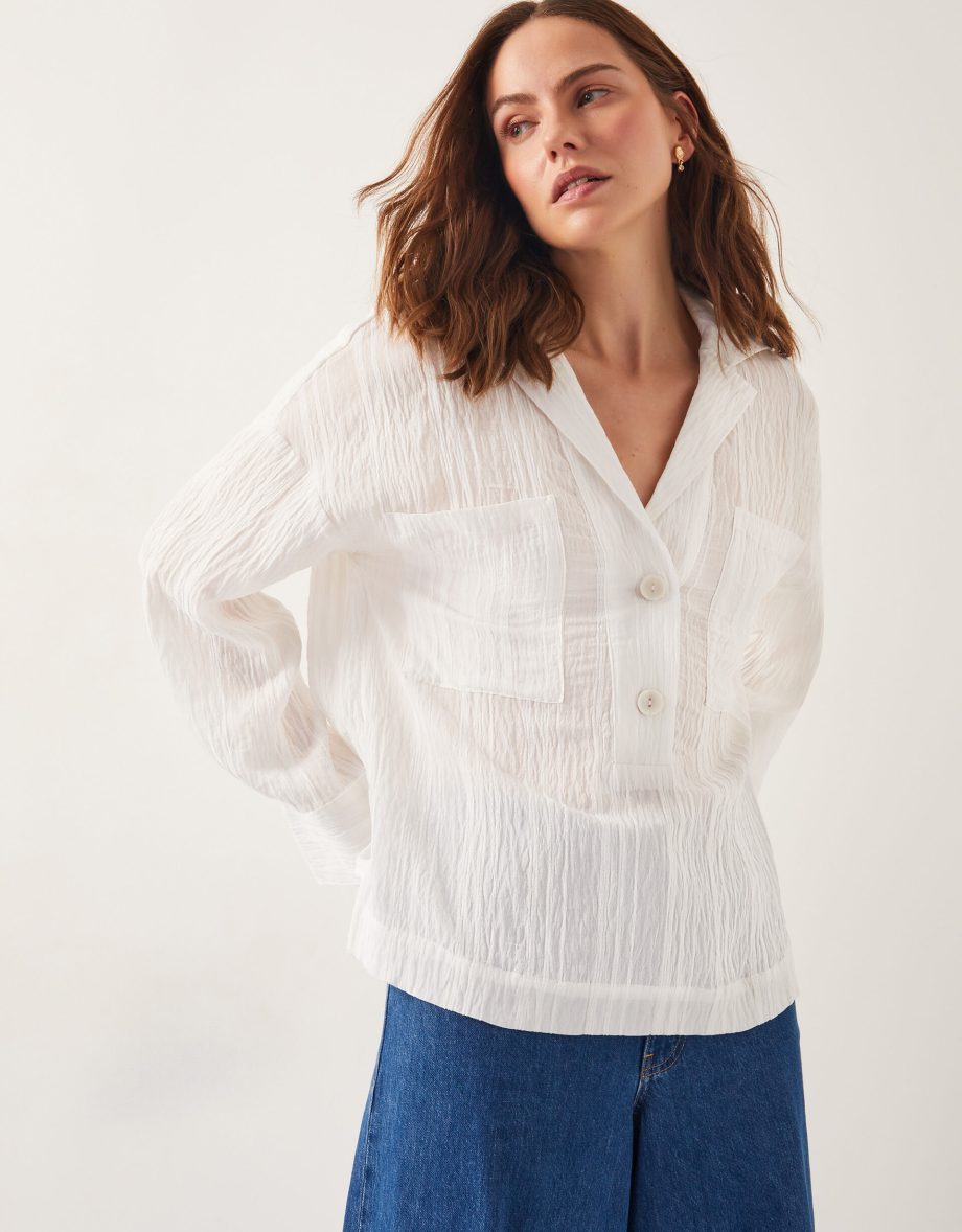 Tilda Textured Shirt White