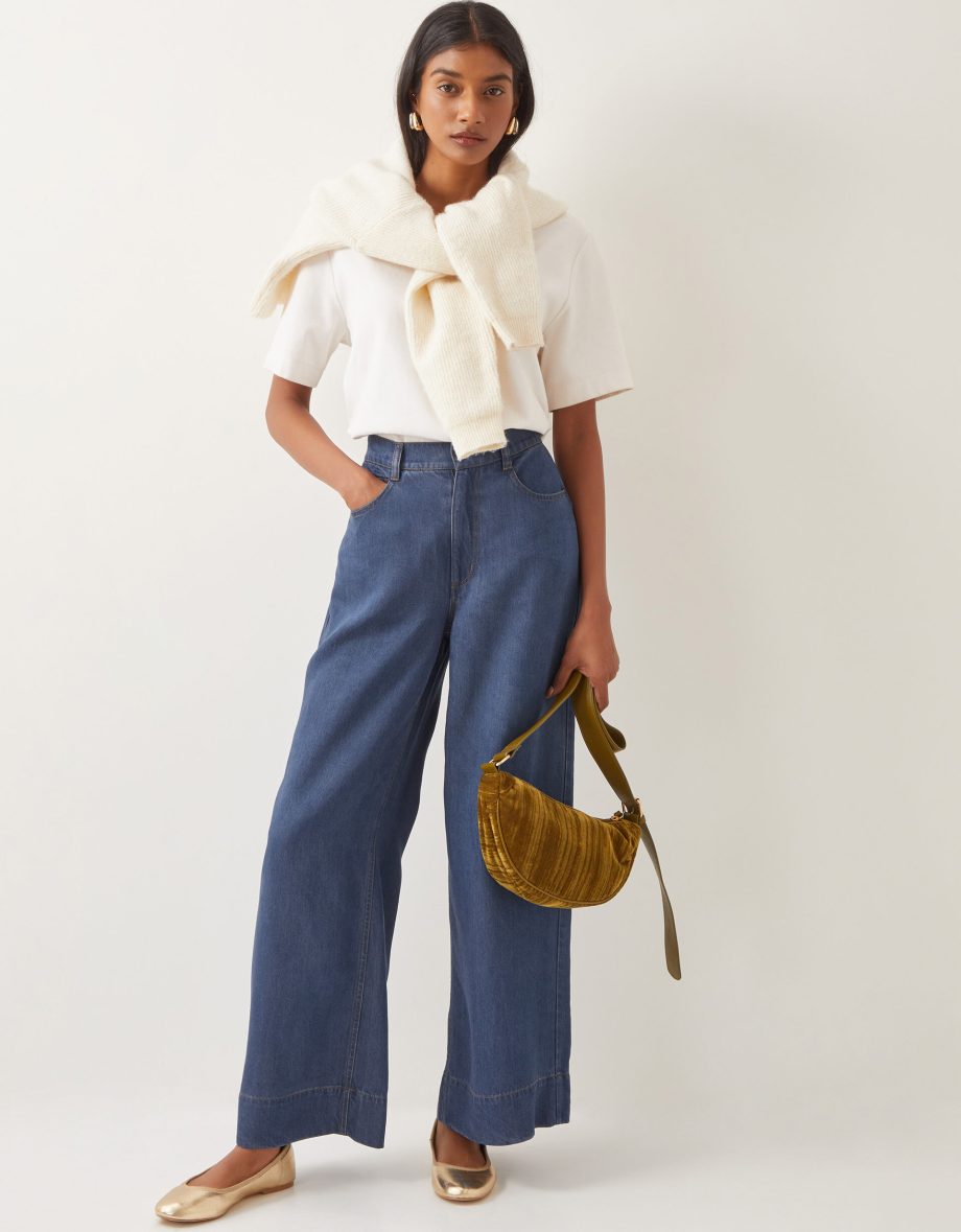 Heidi slouchy wide leg jeans blue