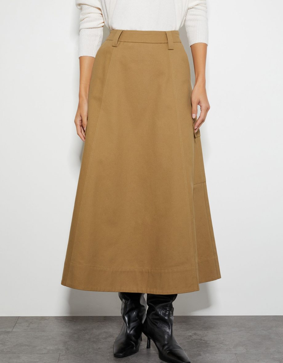 Hanna cargo maxi skirt natural