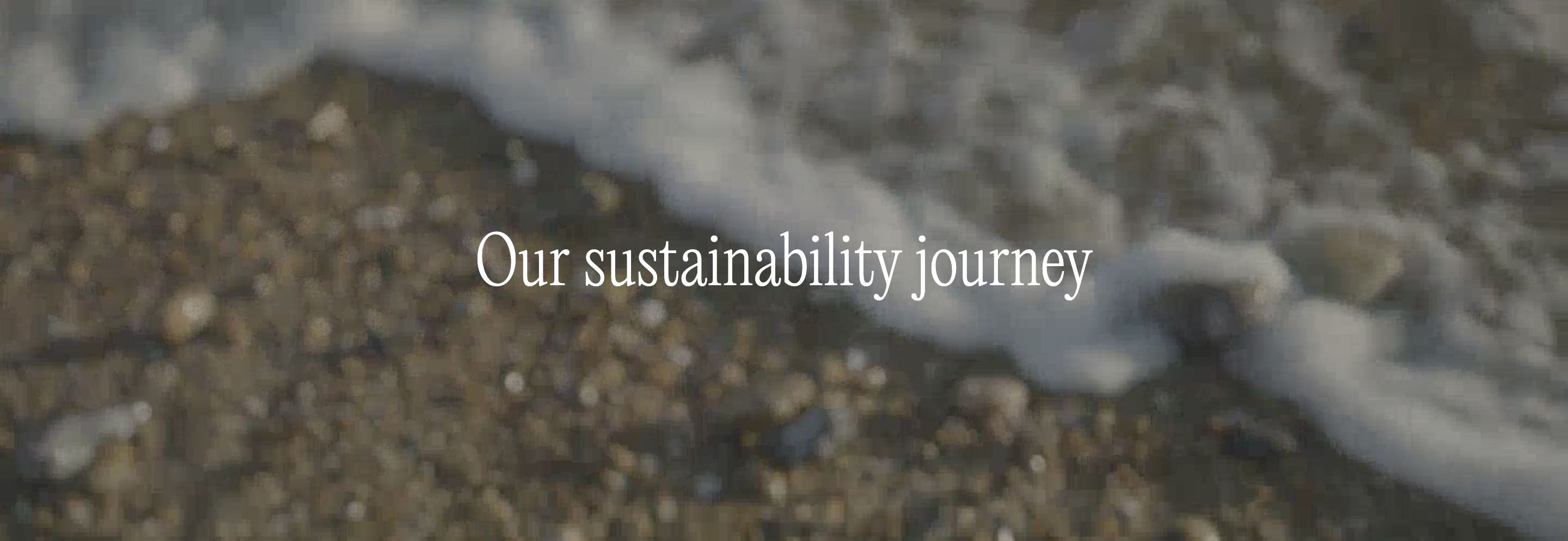 Our sustainability journey