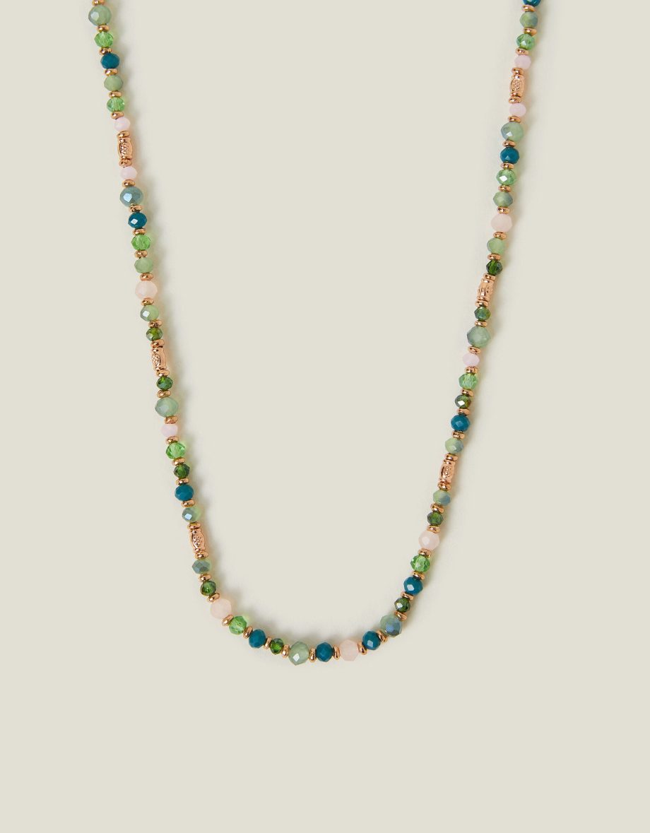 MIXED BEAD NECKLACE GOLD