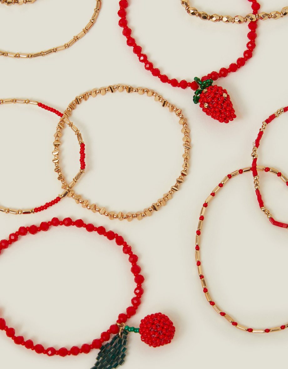 BEADED CHERRY STRETCH BRACELETS