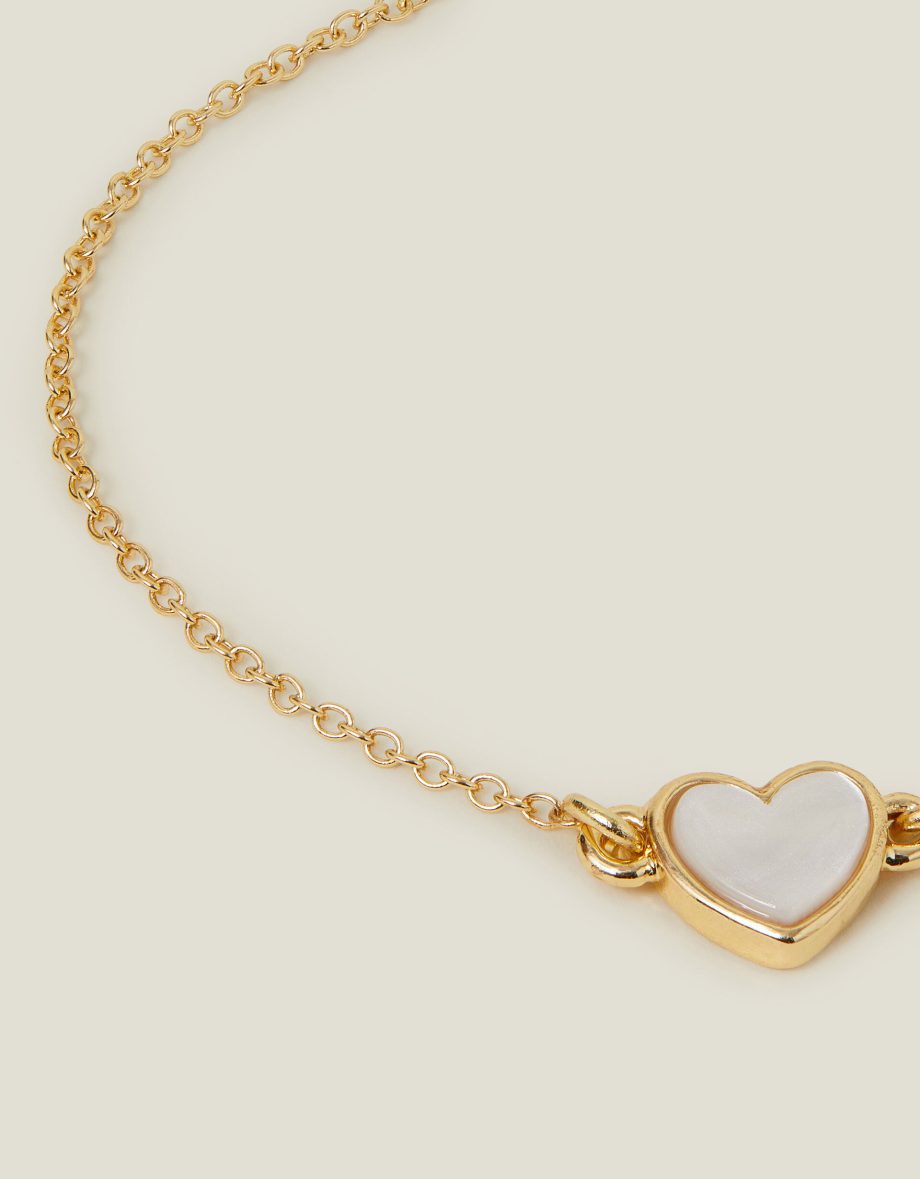 Resin Heart Chain Bracelet