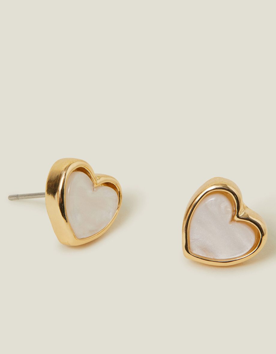 Moonstone Heart Earrings