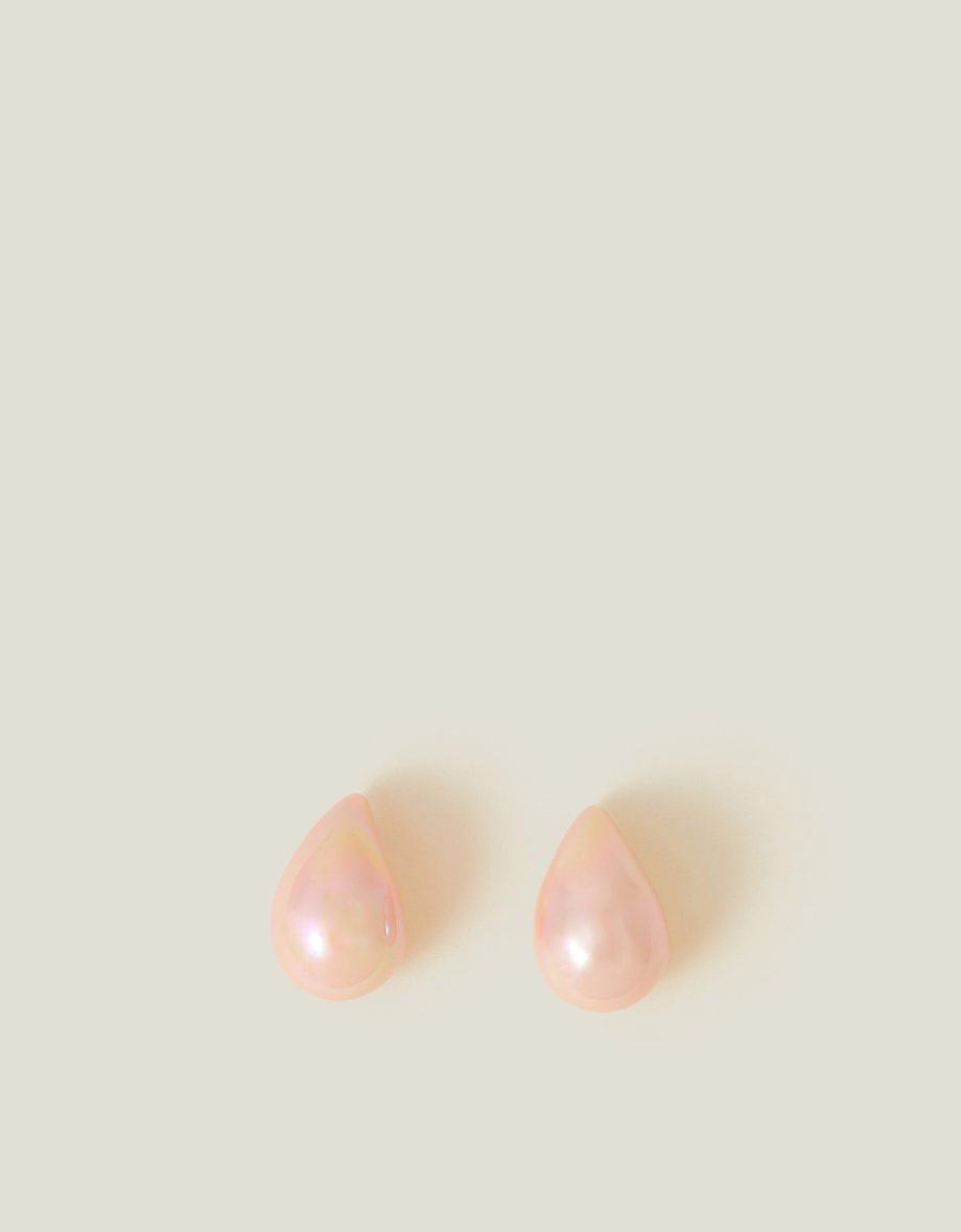 PEARLY CHUNKY CURVE DROP EARRINGS